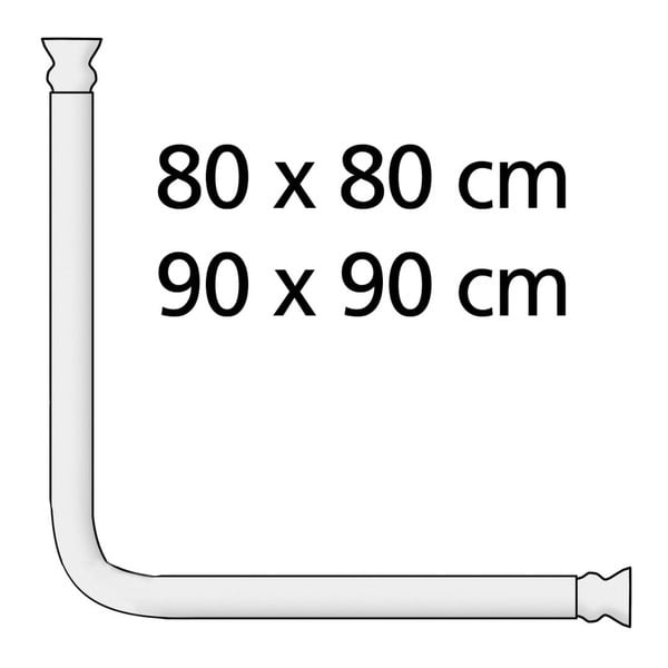 Crna univerzalna kutna šipka za zavjesu za tuš Wenko Black, ø 2 cm-image-2