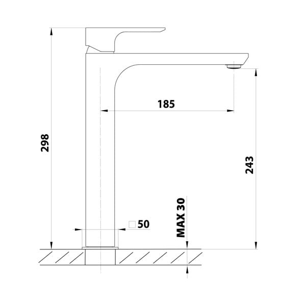 Stojeća slavina za umivaonik u zlatnoj boji Spy – Sapho-image-4