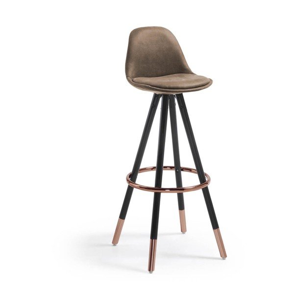 Smeđa barska stolica (visine sjedala 75 cm) Slad – Kave Home