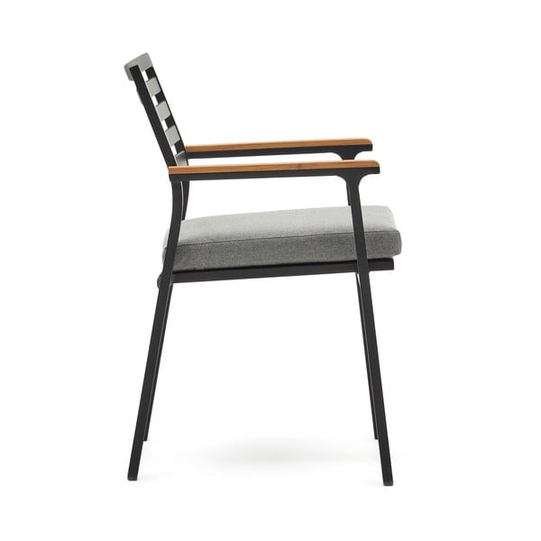 Crna metalna vrtna stolica Bona - Kave Home-image-3