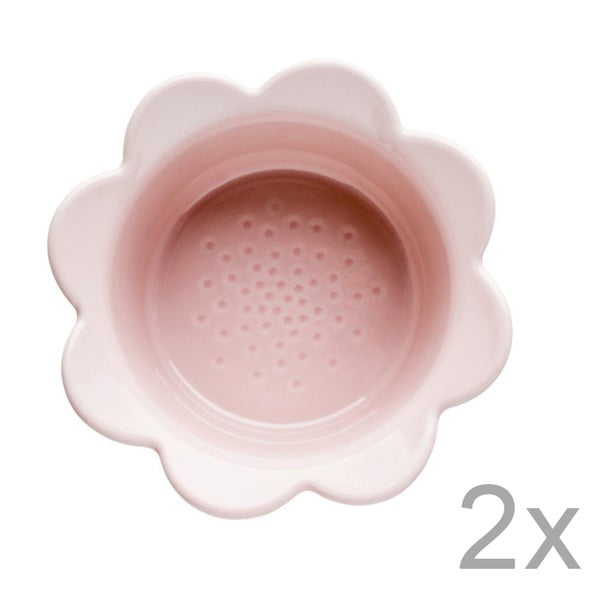 Set od 2 ružičaste zdjele Sagaform Piccadilly Flowers, 13 x 6,5 cm