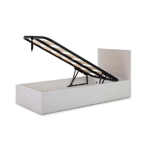 Bijeli krevet s prostorom za odlaganje i podnicom 90x190 cm Kronos - Marckeric-image-3