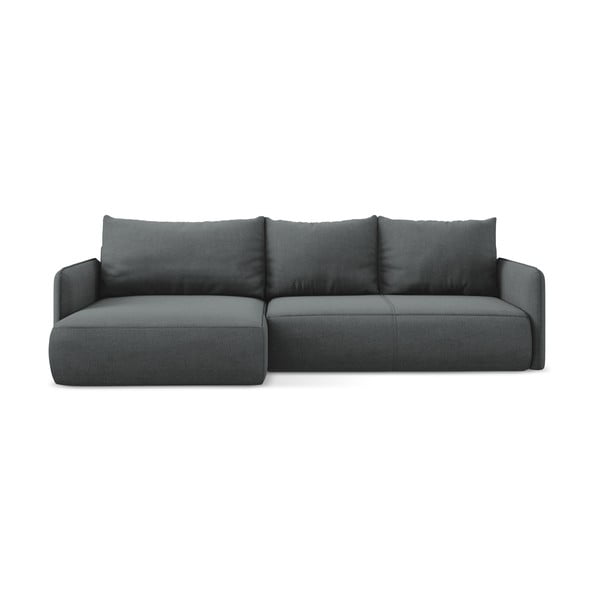 Siva sklopiva/s prostorom za odlaganje kutna garnitura (s lijevim kutom) Nanea – Makamii