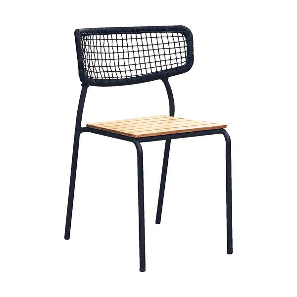 Crne metalne vrtne stolice u setu 4 kom Nashville – House Nordic