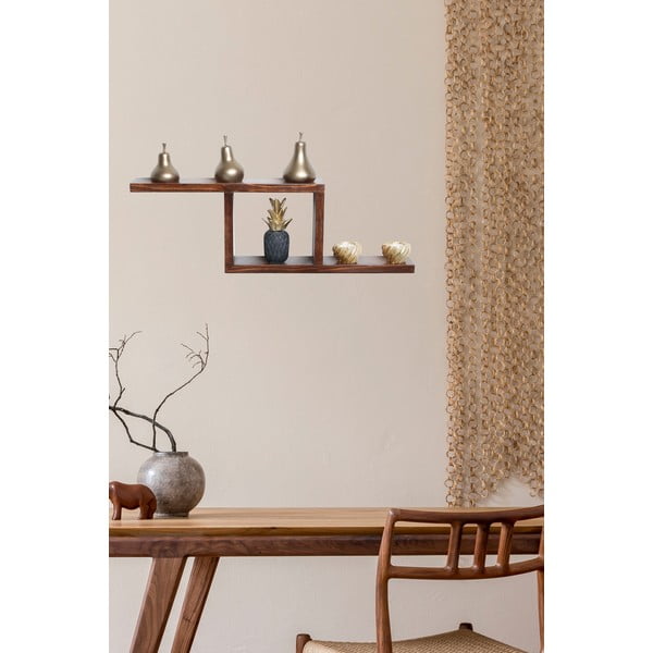 Polica s više razina od masivne jele u prirodnoj boji 17 cm Linn – Kalune Design-image-1