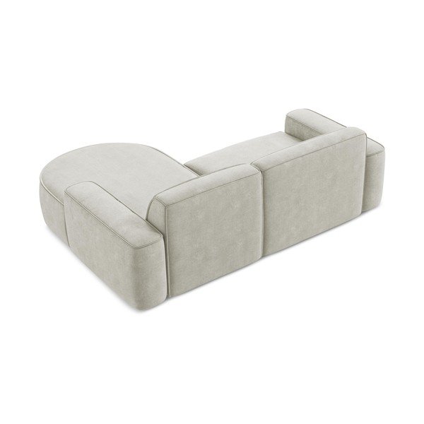 Krem kutna garnitura od šenila (s desnim kutom/s ležaljkom) Omao – Makamii-image-3