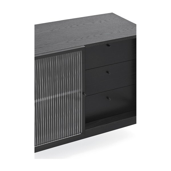 Crna komoda Teulat Blur, širina 180 cm-image-1