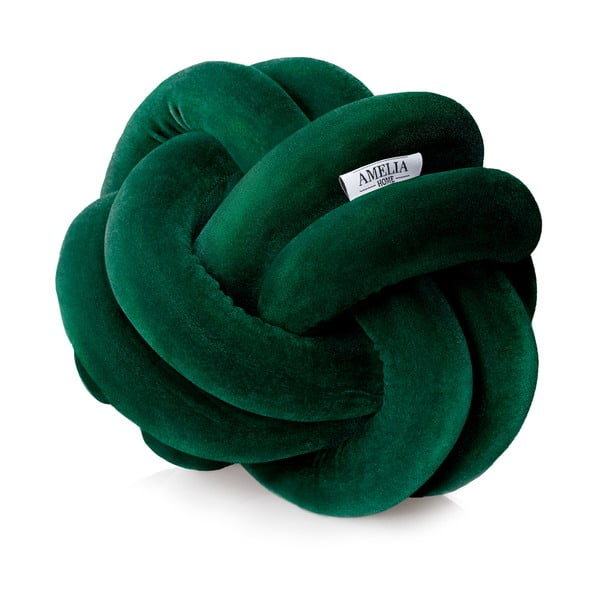 Zeleni dekorativni jastuk AmeliaHome Nancy Knot Grey