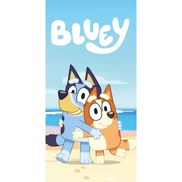 Plavi/bež pamučan dječji ručnik 70x140 cm Bluey "Beach" – Jerry Fabrics