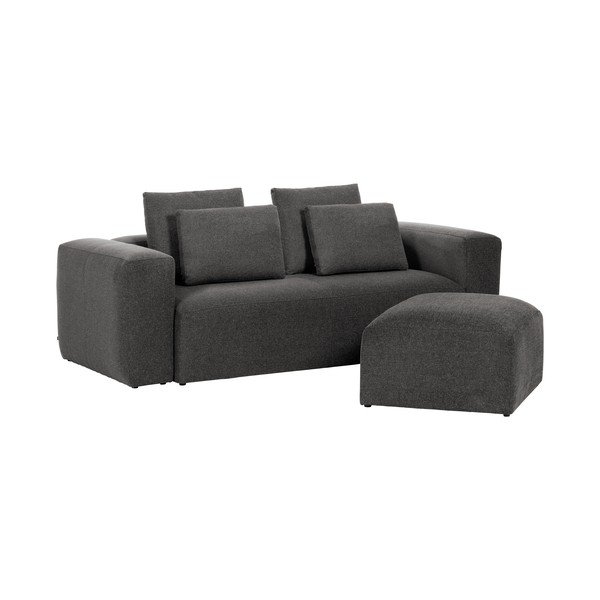 Sivi tabure Kave Home Blok, 90x70 cm-image-3
