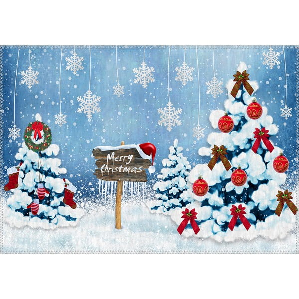 Tepih Vitaus Christmas Period Snowy Nature, 50 x 80 cm