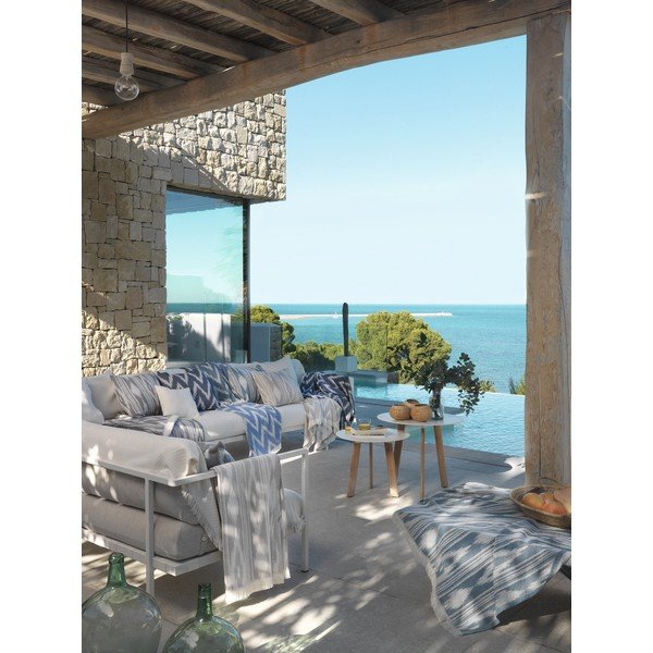 Sivo-plav pokrivač pamuk Euromant Mallorca, 140 x 160 cm-image-2