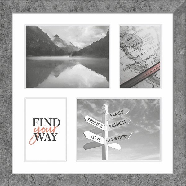 Sivi okvir za 4 Photo Styler Yellowstone, 39 x 39 cm