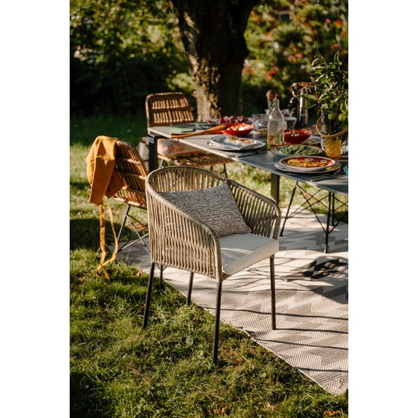 Set od 2 vrtne stolice sivo-smeđe boje Bonami Selection Trapani-image-1