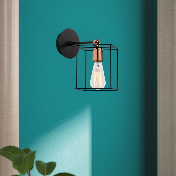 Crna zidna svjetiljka Opviq lights Selimiye-image-1
