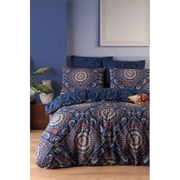 Tamno plava posteljina za bračni krevet/za produženi krevet 200x220 cm – Mila Home
