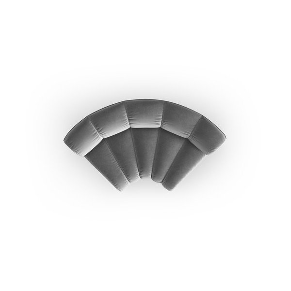 Svijetlo siva baršunasti modularna sjedeća garnitura (promjenjiva) Lupine – Micadoni -image-2