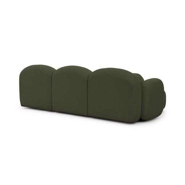 Zelena kutna garnitura od bouclé tkanine (s lijevim kutom/s ležaljkom) Orbit – Ropez-image-3