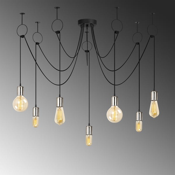 Crni viseći luster za 7 žarulja Opviq Sirin-image-1
