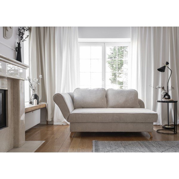 Bež ležaljka od samta (s lijevim kutom) Chic Charlotte – Miuform-image-1