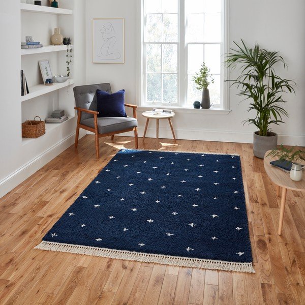 Tamnoplavi tepih Think Rugs Boho Dots, 160 x 220 cm-image-1