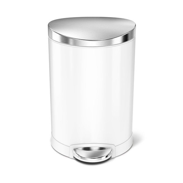 Bijela željezna kanta za smeće s pedalom 6 l – simplehuman-image-4