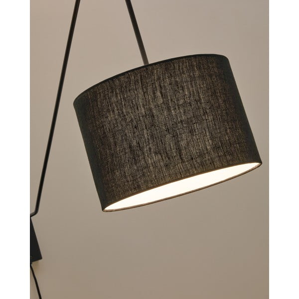 Crna zidna lampa ø 25 cm Jex – Kave Home-image-2