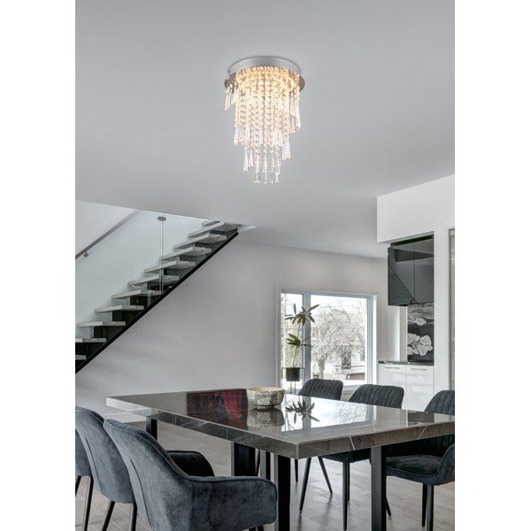 LED stropna svjetiljka u srebrnoj boji ø 30 cm Pomp – Reality-image-1