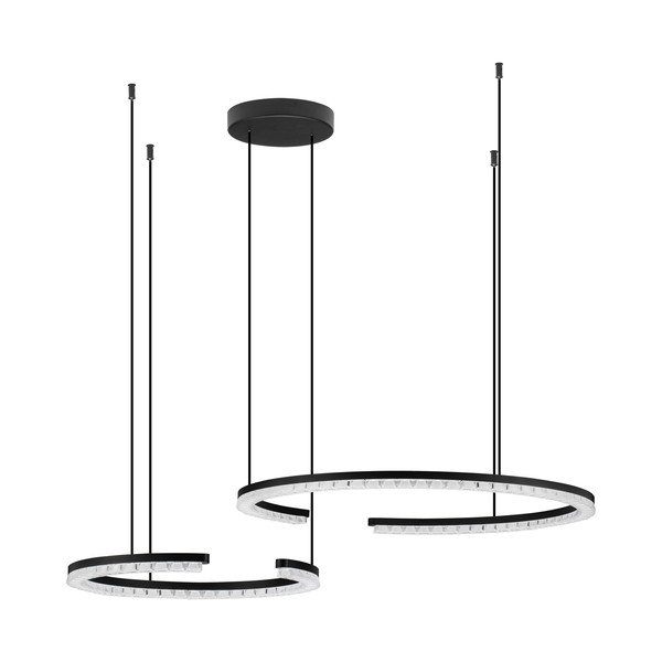 Mat crna LED viseća svjetiljka aluminijska s mogućnosti zatamnjivanja Greamy – Nova Luce