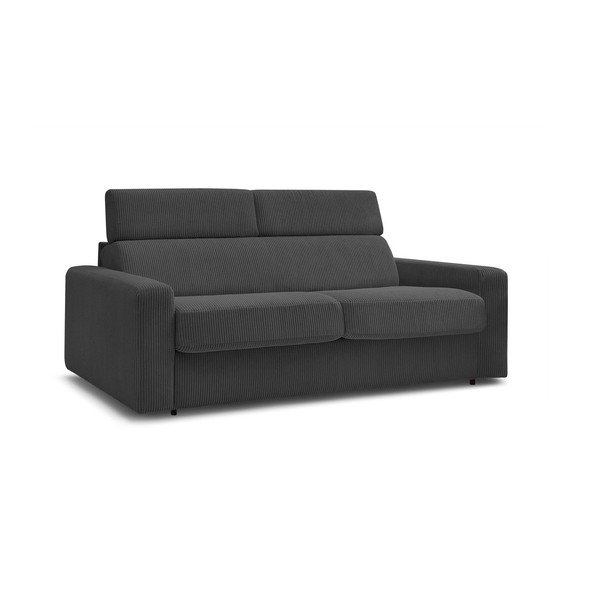 Tamno siva sklopiva sofa od samta 195 cm Monaco – Bobochic Paris-image-1
