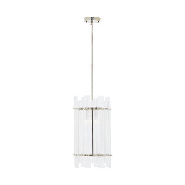 Metalna viseća svjetiljka u srebrnoj boji sa staklenim sjenilom ø 27 cm Ritz – Premier Housewares-image-3