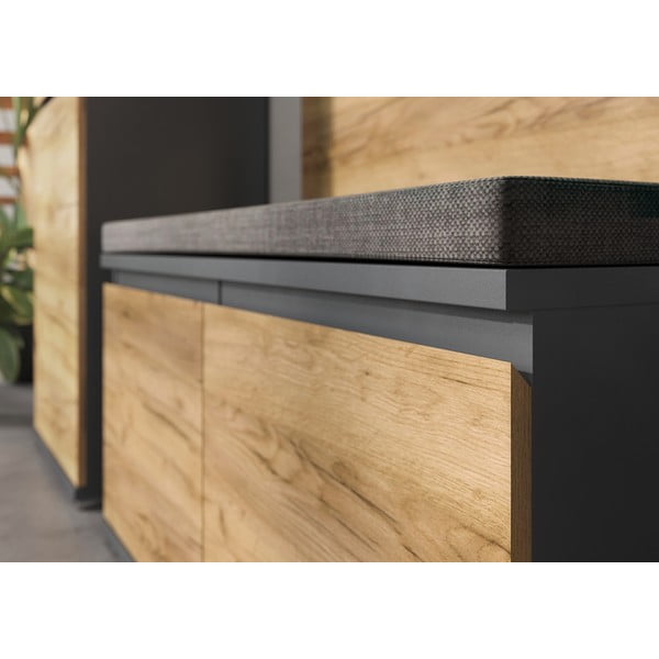 Ormarić za cipele u dekoru hrasta s klupom Lissabon - Germania-image-1