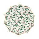 Papirnati jednokratni tanjuri u setu 8 kom Holly Pattern – Meri Meri