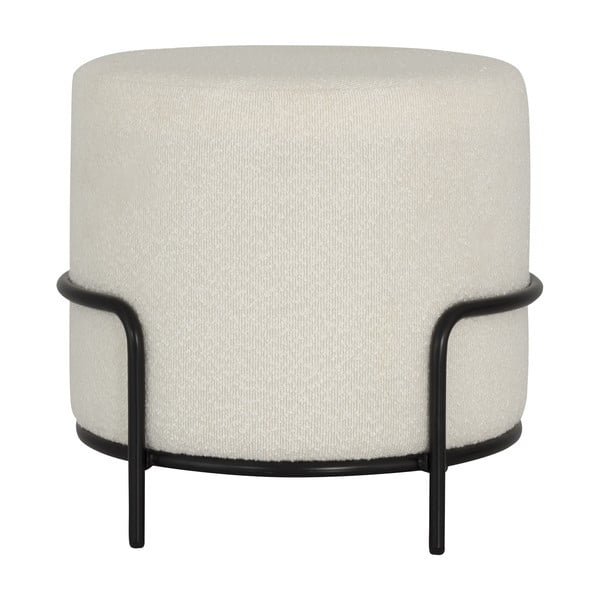 Bijeli tabure od bouclé tkanine Carl – Tenzo-image-3