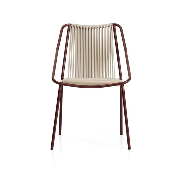 Bordo/krem vrtna stolica Zivia – Kave Home-image-4