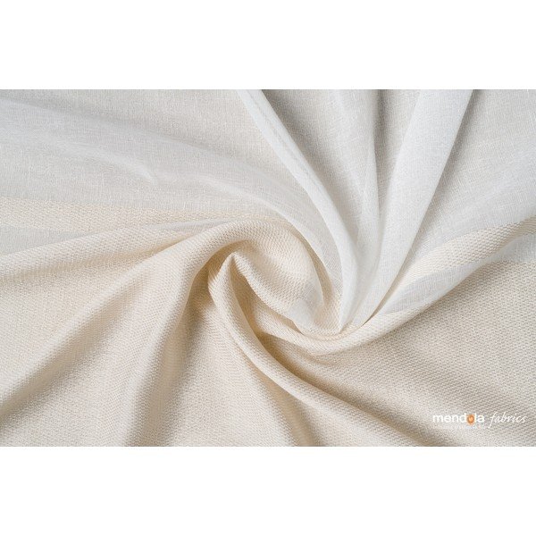Bijela/bež prozirna zavjesa 300x260 cm Sanova – Mendola Fabrics-image-1