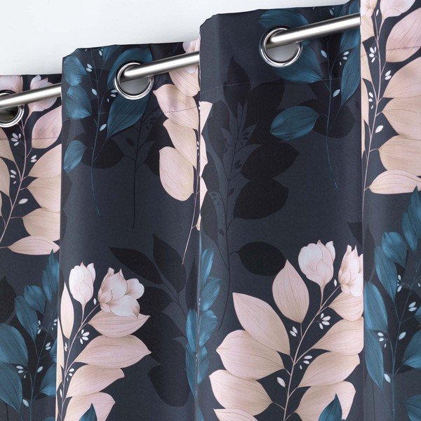 Tamno plava zavjesa 140x260 cm Belline – douceur d'intérieur-image-1