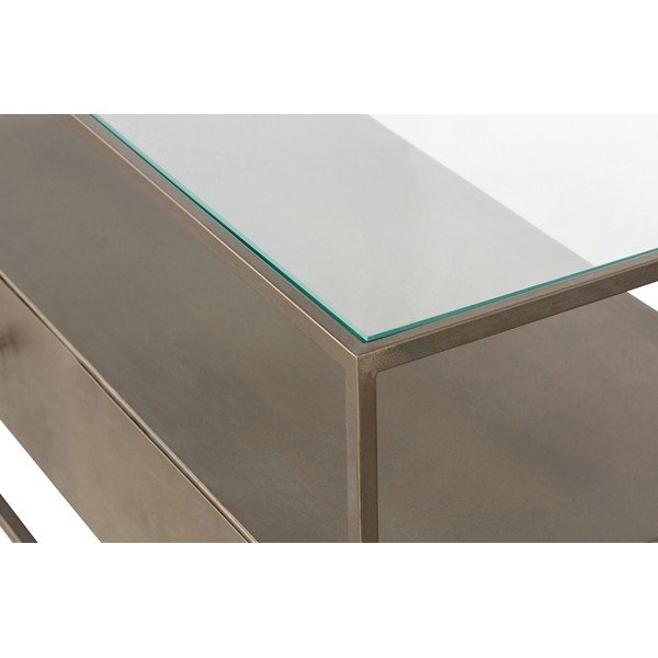 Metalna TV komoda u zlatnoj boji 115x50 cm Depart – BePureHome-image-1