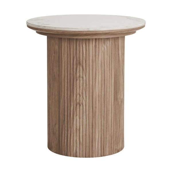 Okrugao pomoćni stol s pločom stola u mramornom dekoru ø 45 cm Athens – House Nordic-image-4