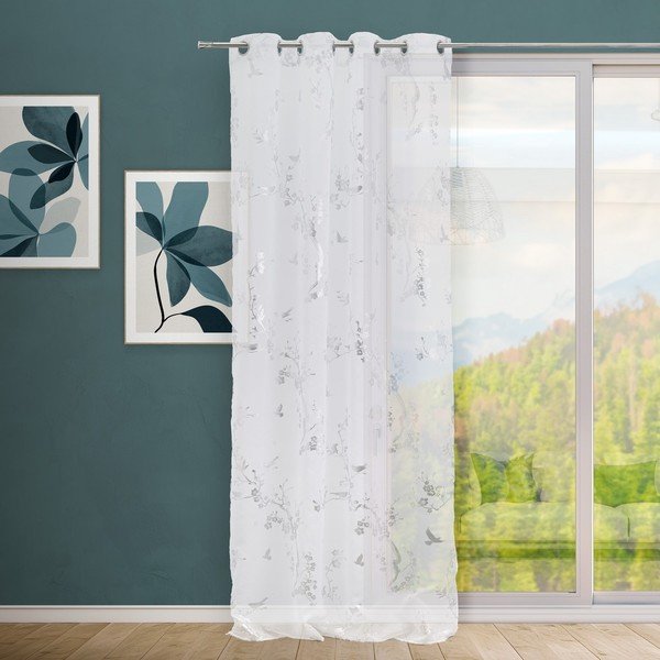 Bijela/u srebrnoj boji prozirna zavjesa 140x260 cm Paradis – Casa Selección-image-1