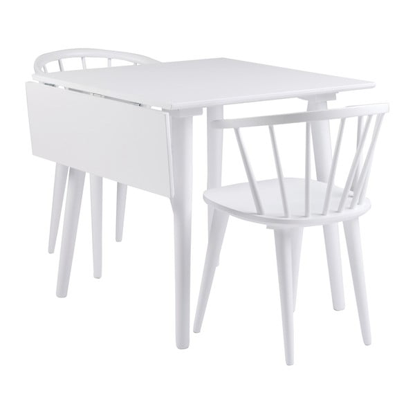 Bijela stolica za blagovaonicu od gumenog drveta Rowico Carmen-image-3