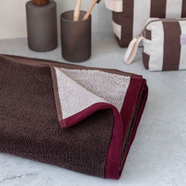 Smeđi ručnik od organskog pamuka od frotira 50x90 cm Soft – Mette Ditmer Denmark-image-1