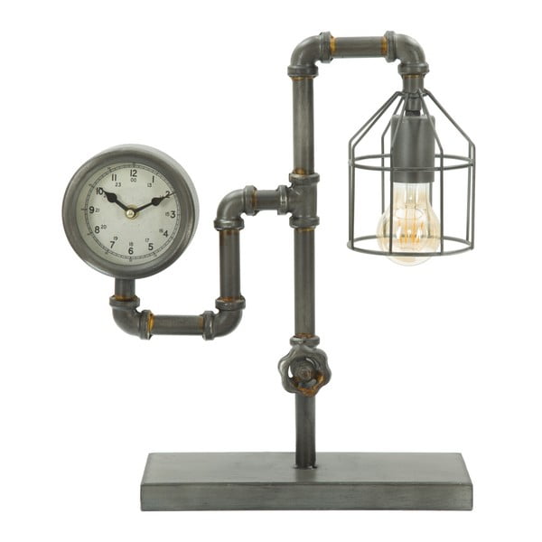 Stolna lampa sa satom Mauro Ferretti Industry Clock, 38,5 x 43,2 cm