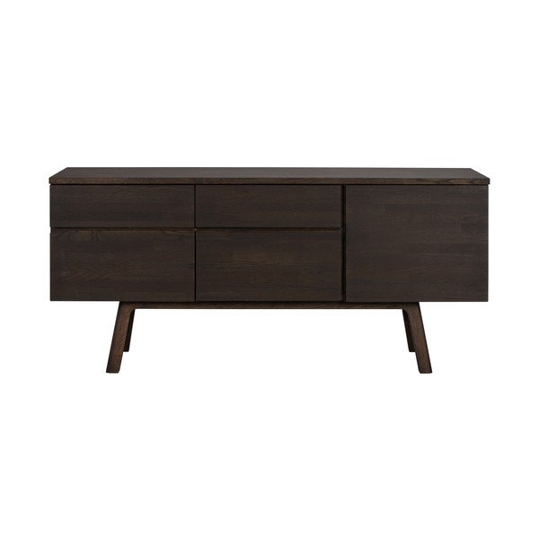 Komoda od punog hrasta u tamnoj prirodnoj boji 170x77x42 cm Cleardale – Rowico-image-4