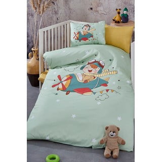 Pamučna dječja posteljina za dječji krevetić s uključenom plahtom/4-dijelna 100x150 cm Pilot – Mila Home