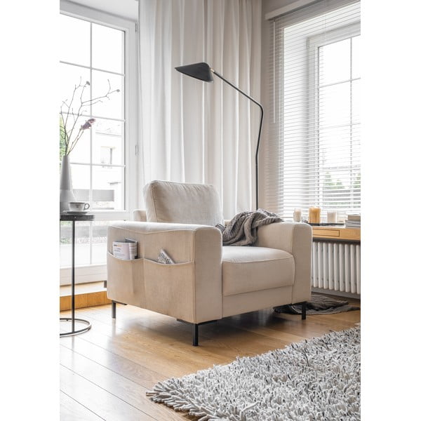 Bež fotelja od samta Lofty Lilly – Miuform-image-2