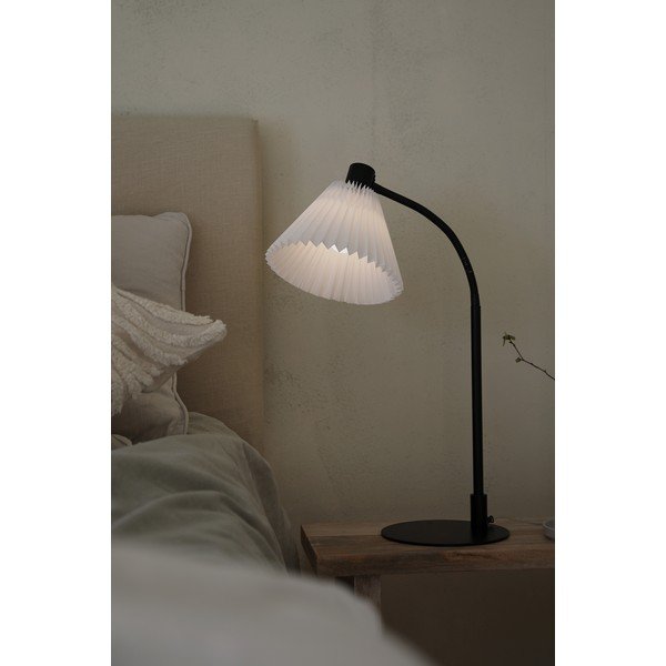 Bijela/crna stolna lampa s tekstilnim sjenilom (visina 59 cm) Mira – Markslöjd-image-2