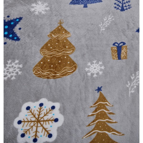 Siva posteljina za krevet za jednu osobu od mikropliša 140x200 cm Natale – My House-image-4