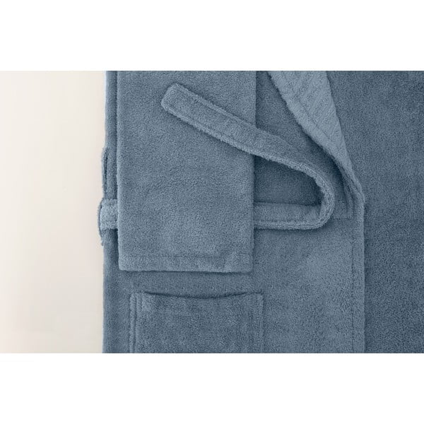 Plavi pamučni kućni ogrtač veličine L/XL - Foutastic-image-4