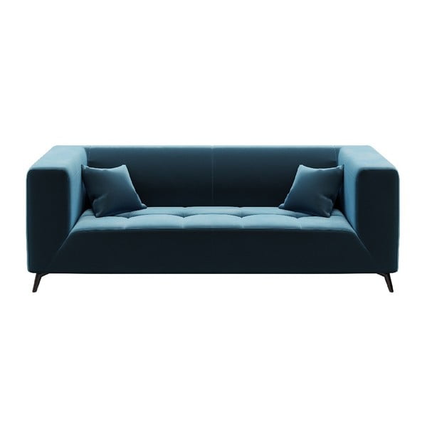 Plavi baršunasti kauč MESONICA Toro, 217 cm